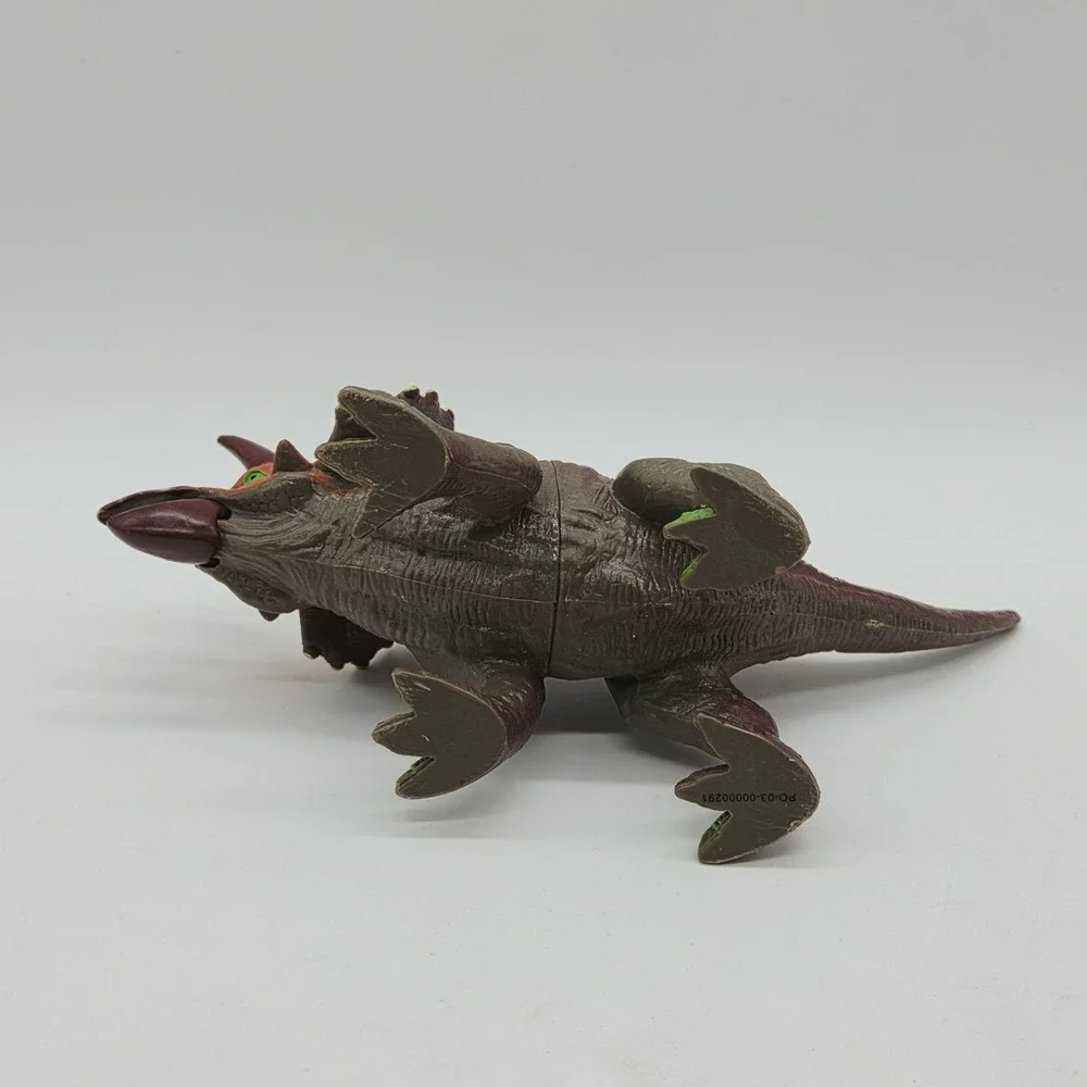 Chompsaur Chomping Mouth Dinosaur Triceratops Orange Green